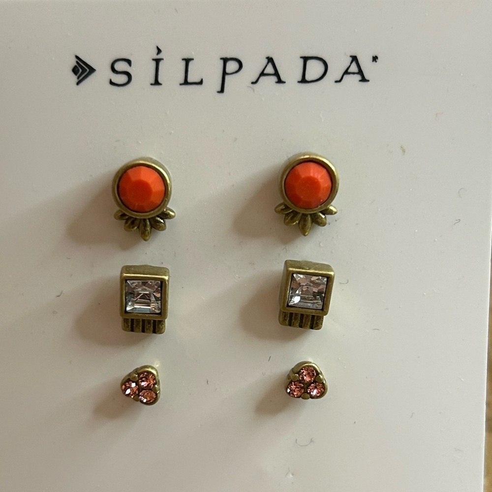 Silpada K&R Color Riot Post Earrings Set KRP0052